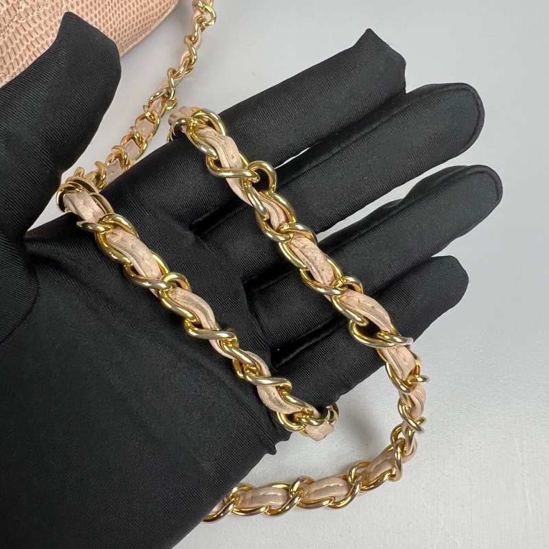 CHANEL VINTAGE 流蘇蜥蜴皮相機包0開-10