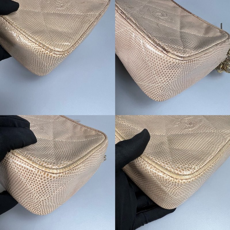 CHANEL VINTAGE 流蘇蜥蜴皮相機包0開-11