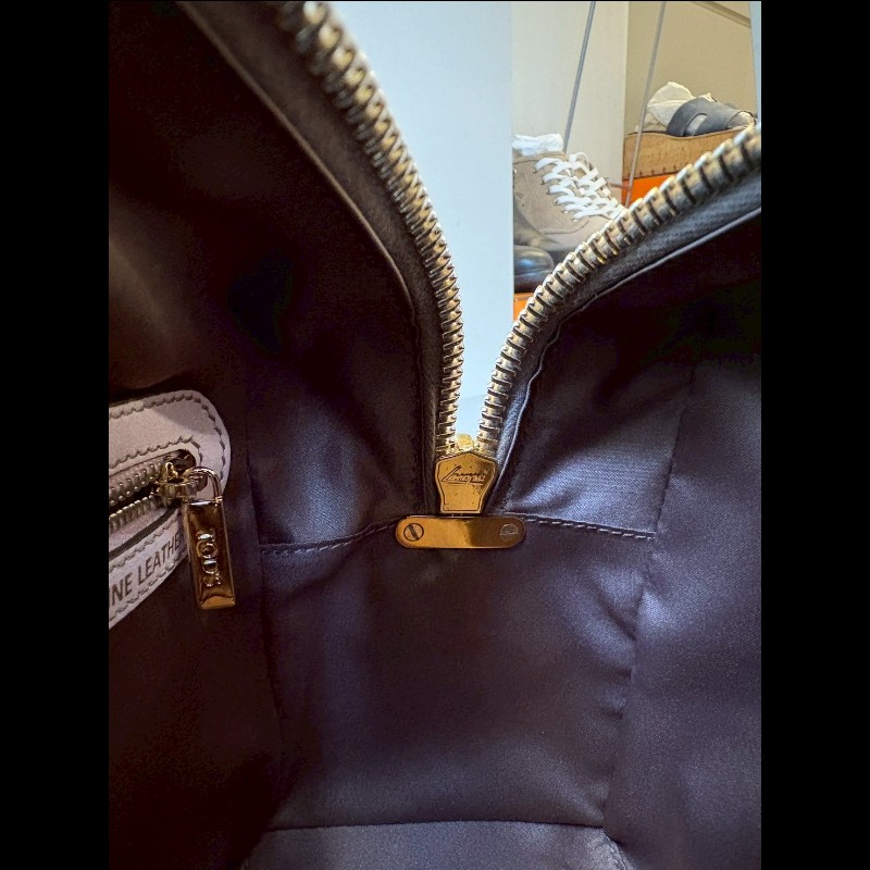 Tod's 粉+灰拼接皮革小號波士頓包 D-Cube-23