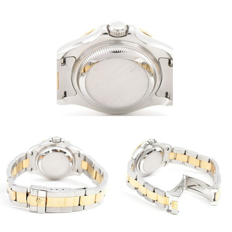 勞力士女士遊艇名仕型T系列自動腕錶,白色錶盤,不鏽鋼和黃金材質,型號69623-2