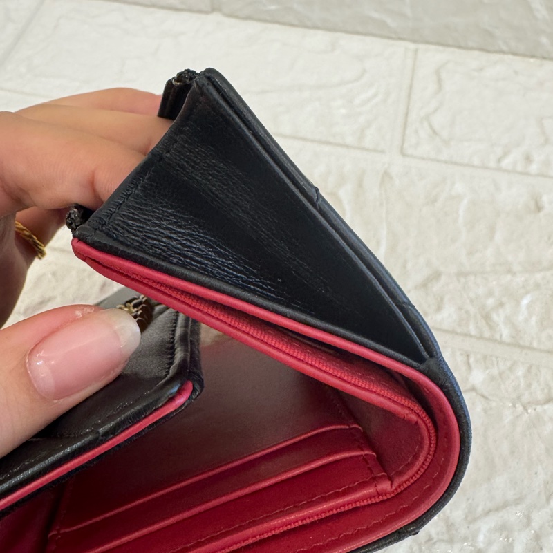 chanel黑色金釦19三折短夾  極美✨-18