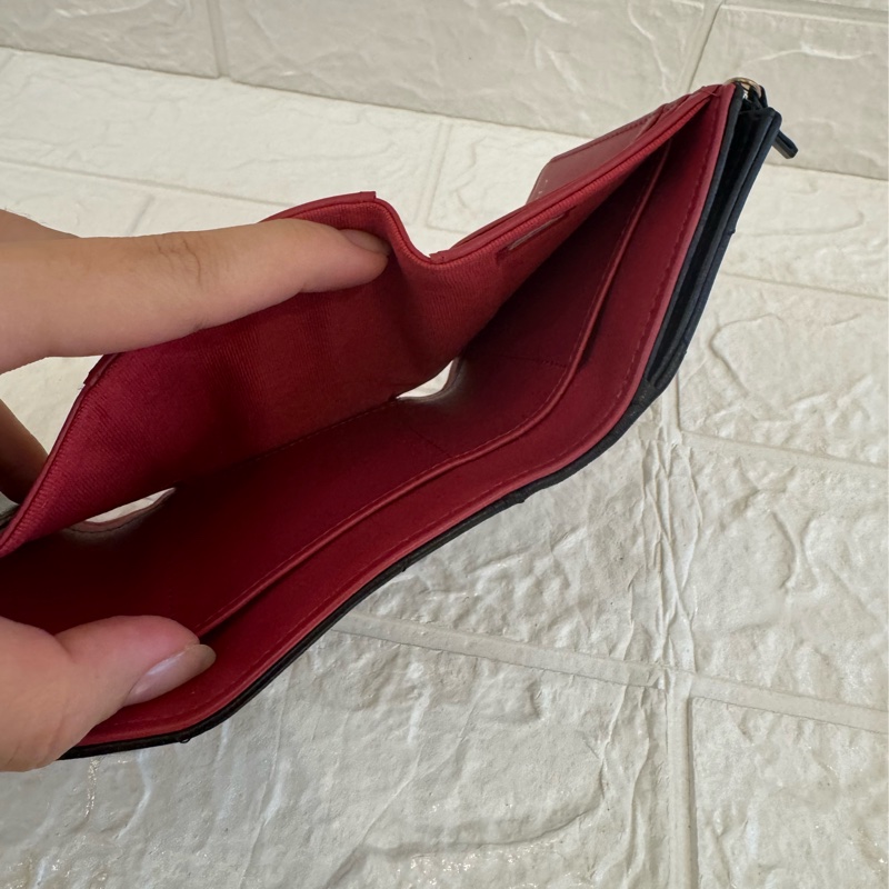 chanel黑色金釦19三折短夾  極美✨-20