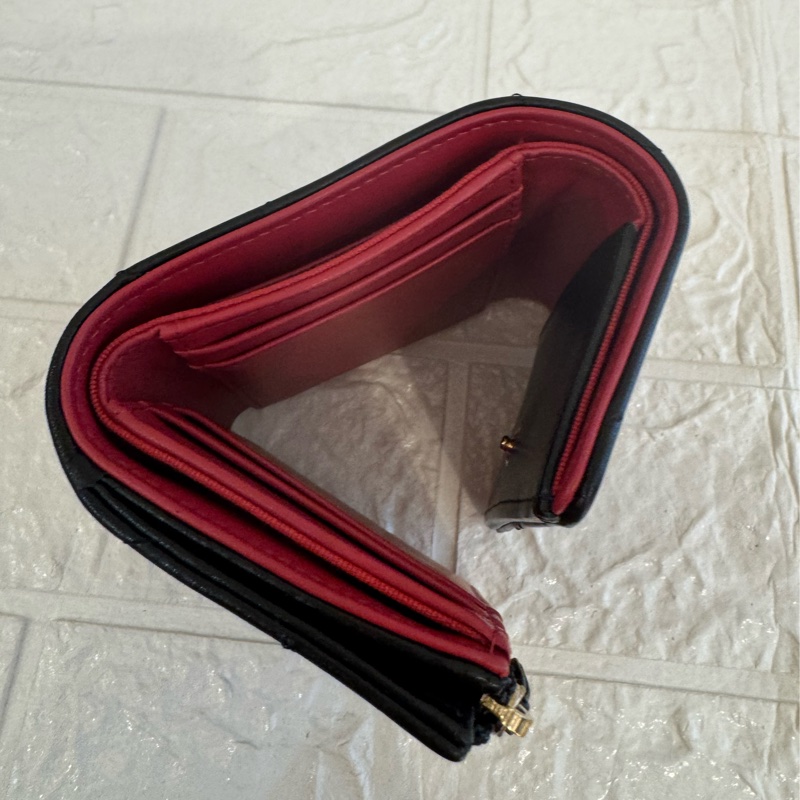 chanel黑色金釦19三折短夾  極美✨-23