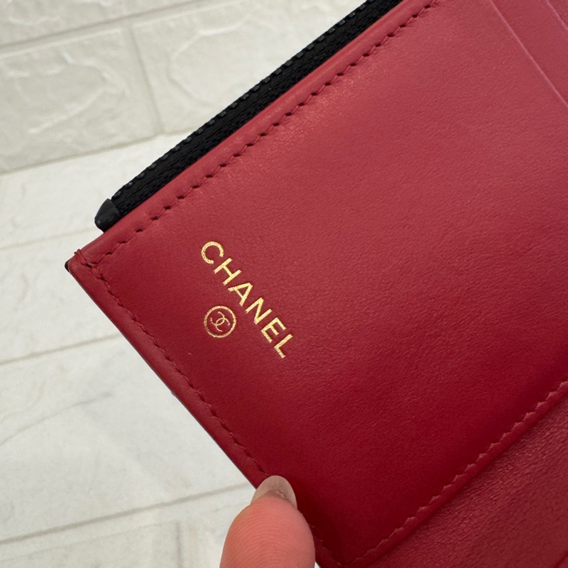 chanel黑色金釦19三折短夾  極美✨-37