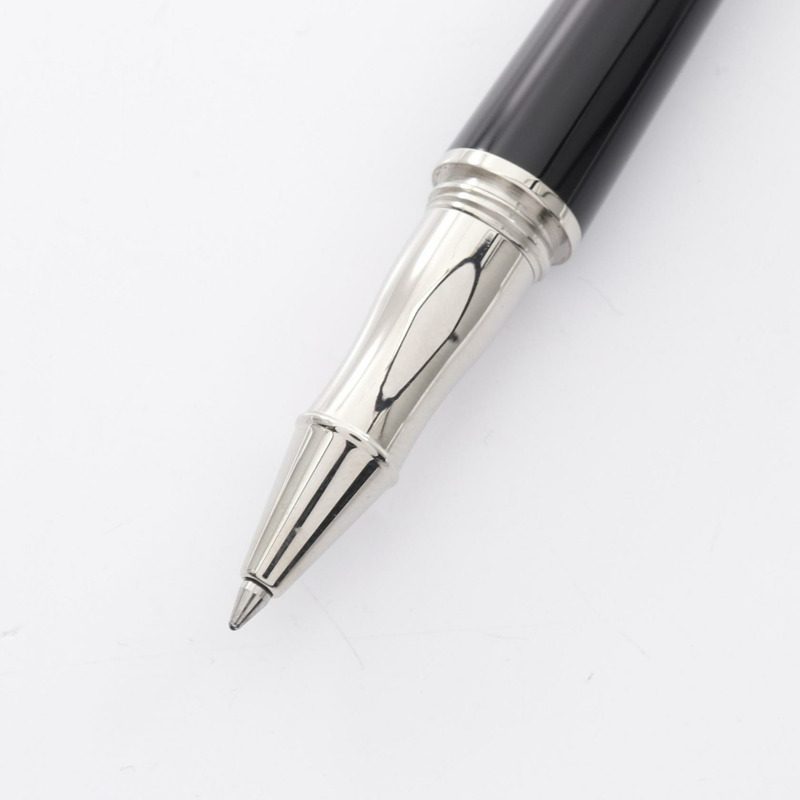 HARRY WINSTON 滾珠筆 613-P-PP-BK 鈀金黑銀色二手-1