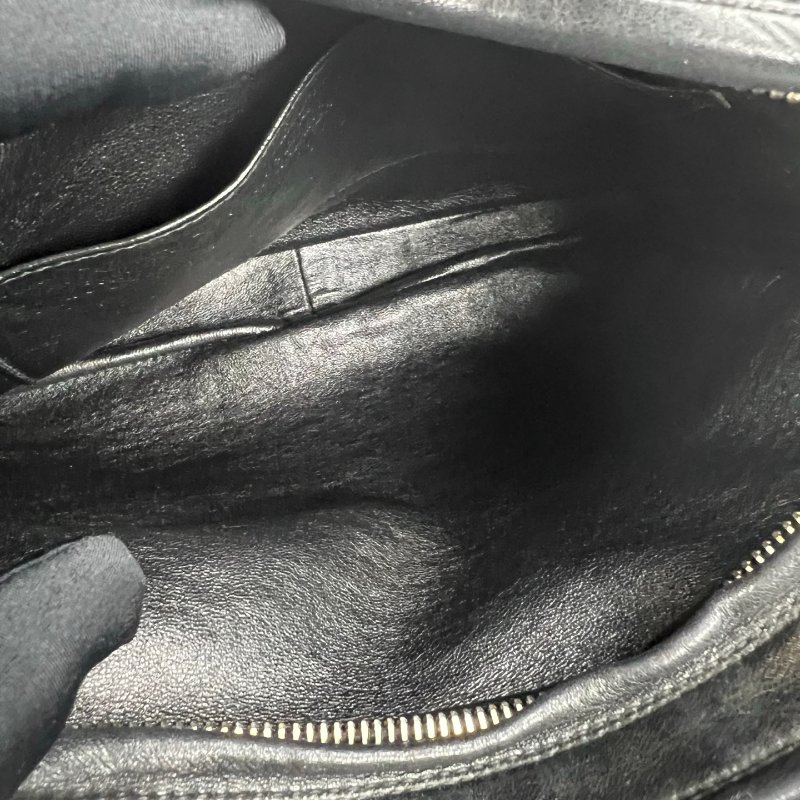 CHANEL 菱格紋金球雙層相機包 黑 26開-6