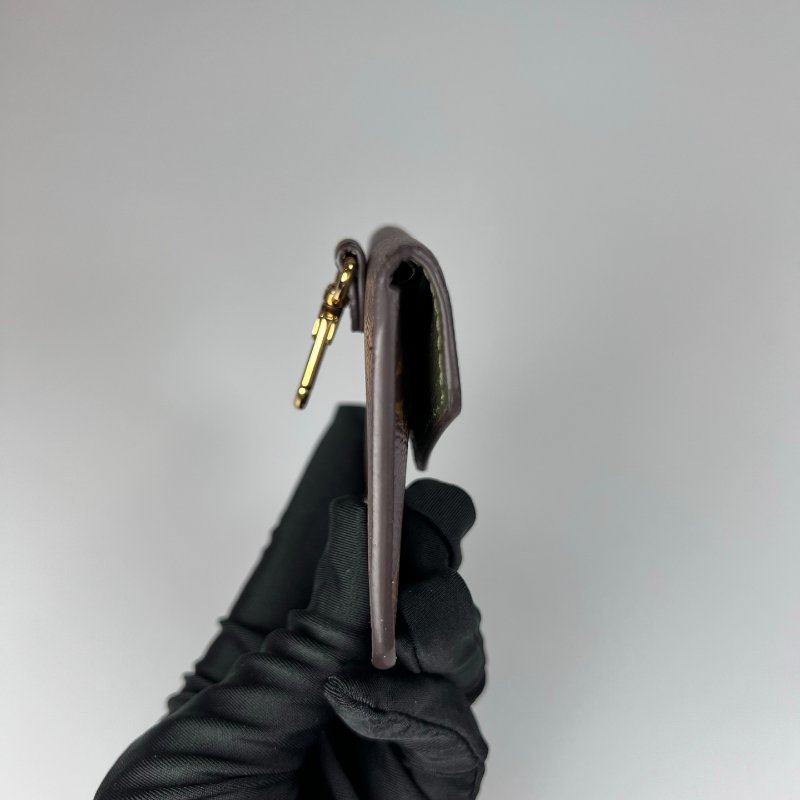 LV M80091/晶片款 老花二合一包綠背帶-9