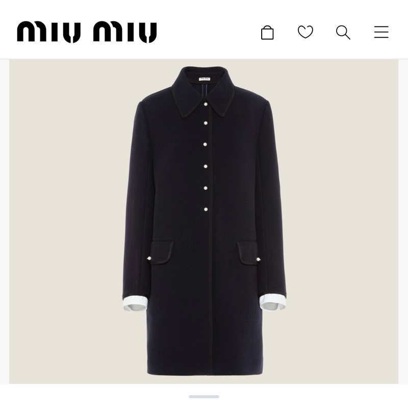 （貴婦修身版型💖） Miu Miu 千金貴婦風 修身大衣 專櫃約12.5萬！-2