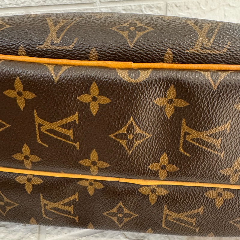 LV花紋雙層記者包  超讚容量空間大-12