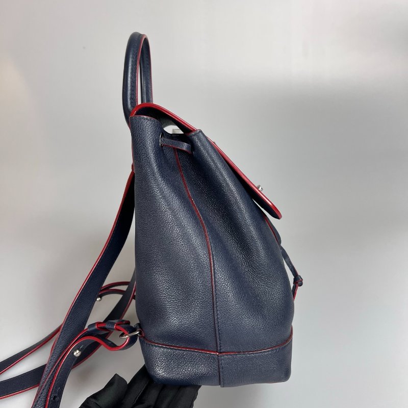 LV M43879 海軍藍拚紅LOCKME後背包-2