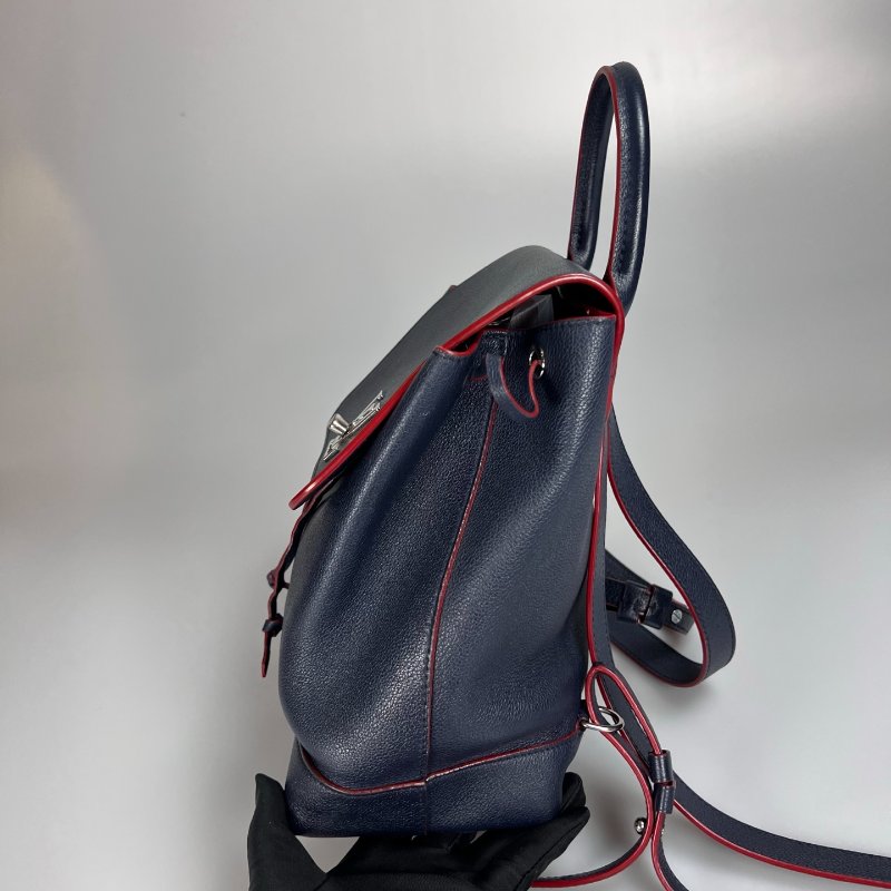 LV M43879 海軍藍拚紅LOCKME後背包-3