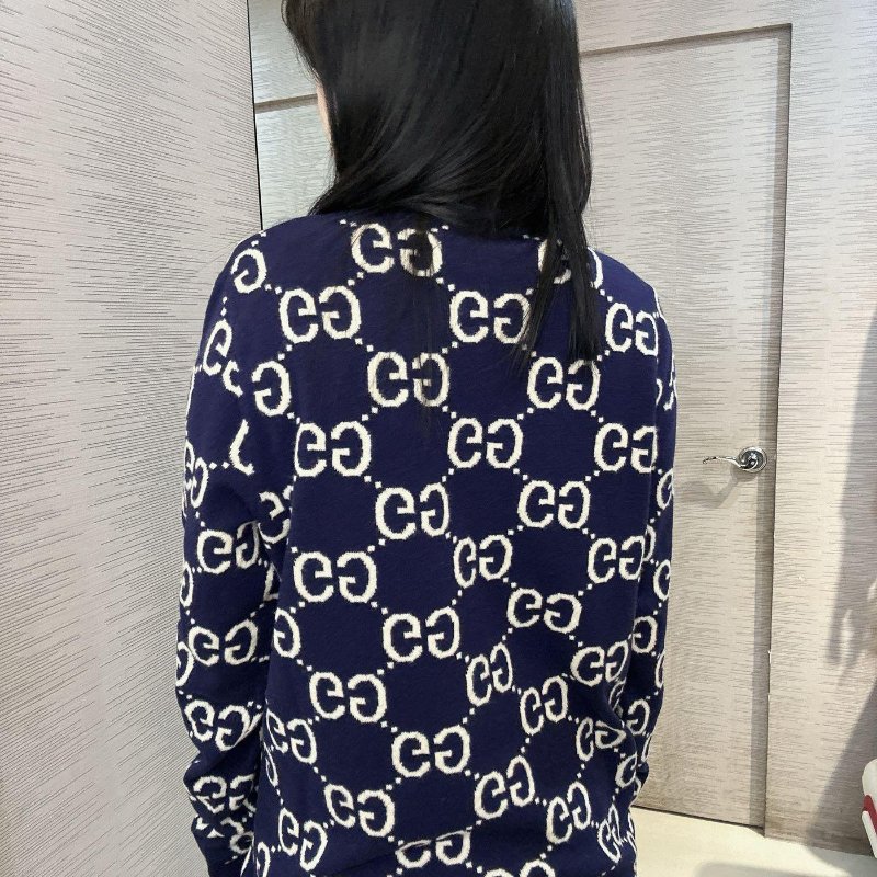 💎Han's house精品服飾💎GUCCI 滿版 GG 針織 羊毛 毛衣-5