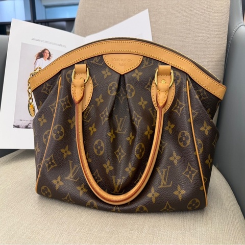 LV 老花手提包水餃包