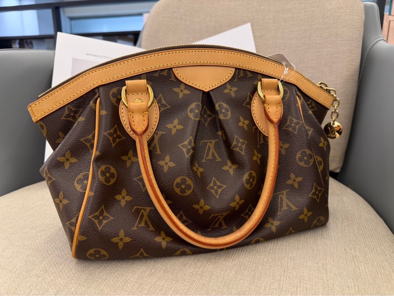 LV 老花手提包水餃包-1