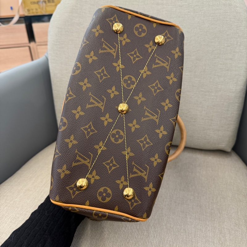 LV 老花手提包水餃包-4