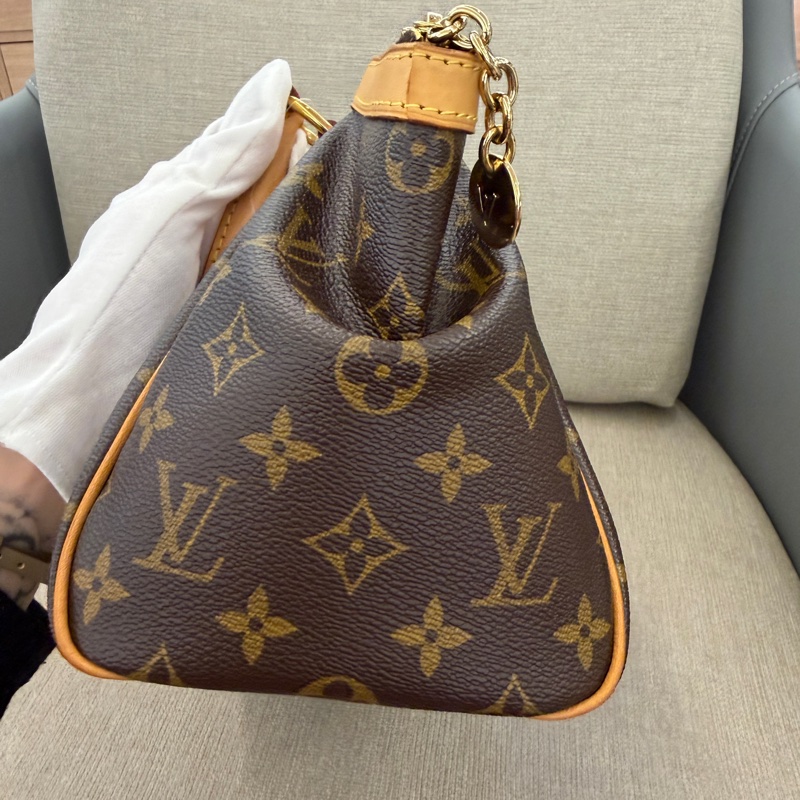 LV 老花手提包水餃包-5