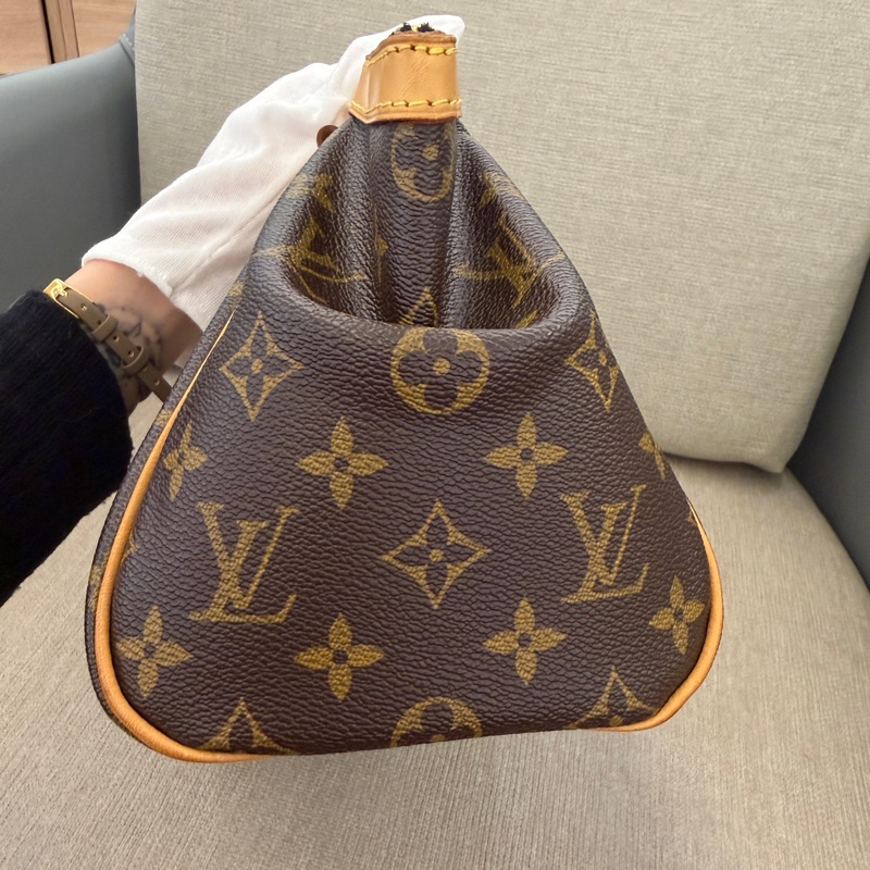 LV 老花手提包水餃包-6