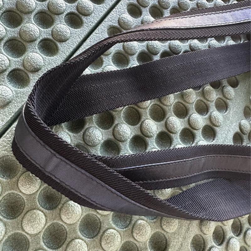 YSL SAINT LAURENT 帆布手提肩背包 黑銀-21