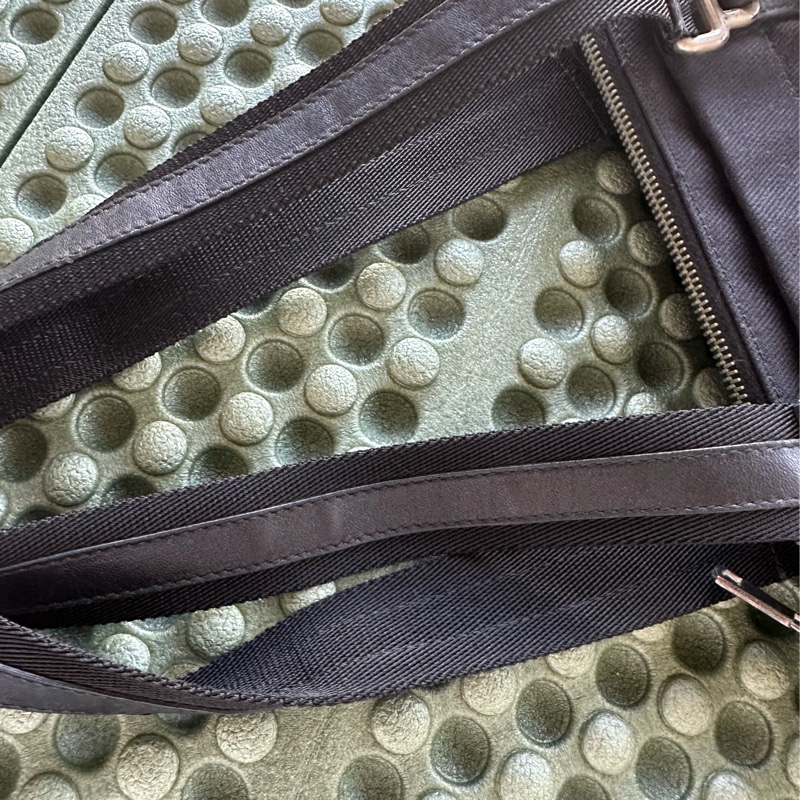 YSL SAINT LAURENT 帆布手提肩背包 黑銀-22