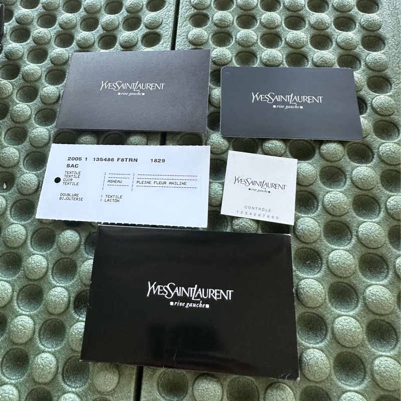 YSL SAINT LAURENT 帆布手提肩背包 黑銀-24