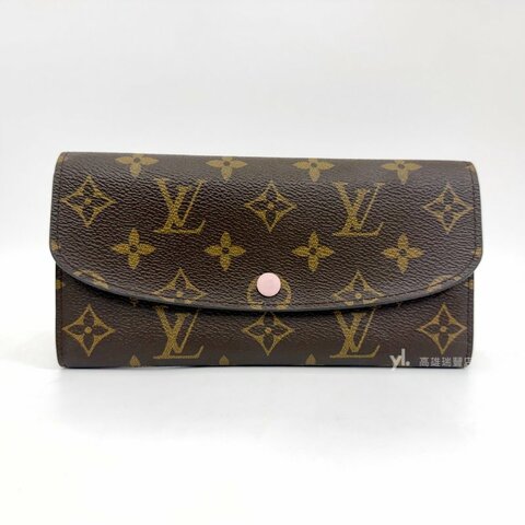 ❣LV 原花粉釦Emilie下蓋4卡長夾