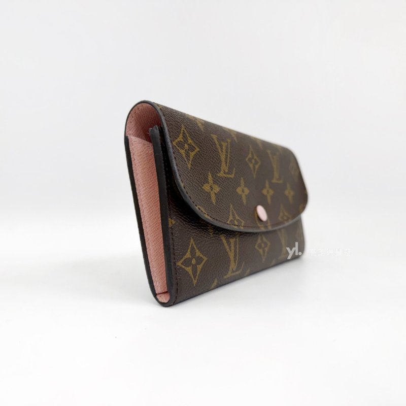 ❣LV 原花粉釦Emilie下蓋4卡長夾-2