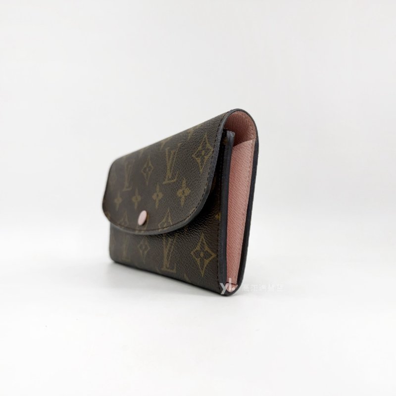 ❣LV 原花粉釦Emilie下蓋4卡長夾-3