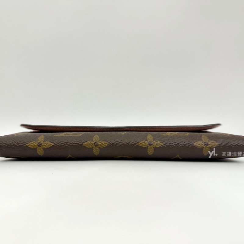 ❣LV 原花粉釦Emilie下蓋4卡長夾-5