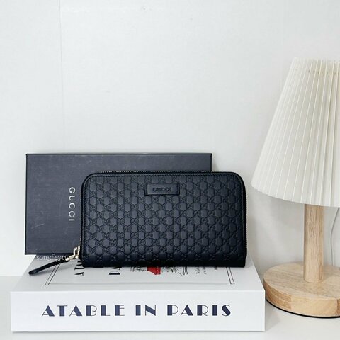 Gucci 經典 浮雕 拉鏈長夾