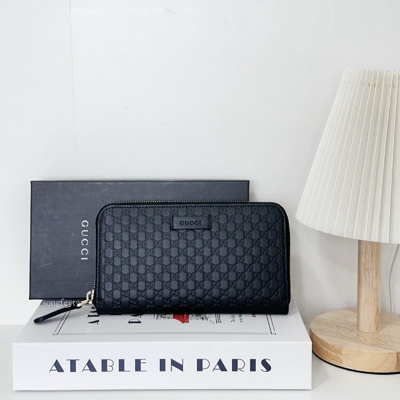 Gucci 經典 浮雕 拉鏈長夾-0