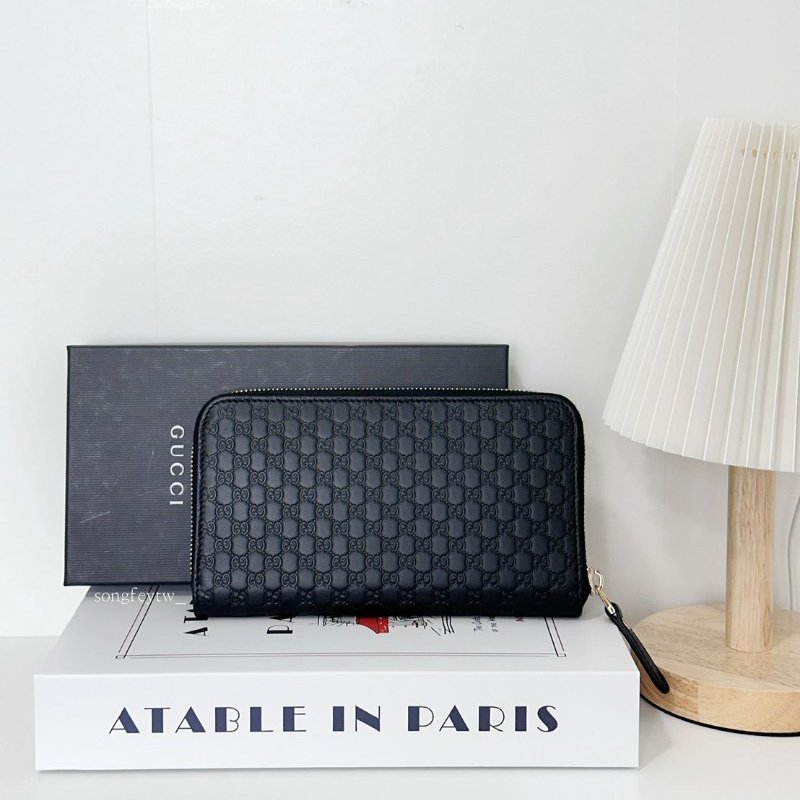 Gucci 經典 浮雕 拉鏈長夾-1