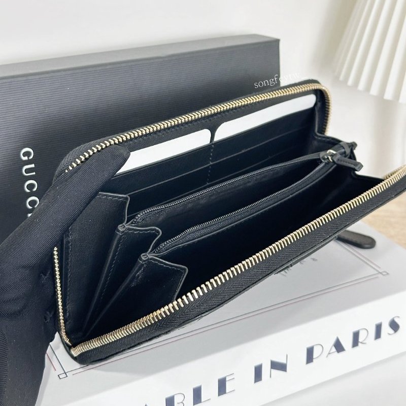 Gucci 經典 浮雕 拉鏈長夾-4