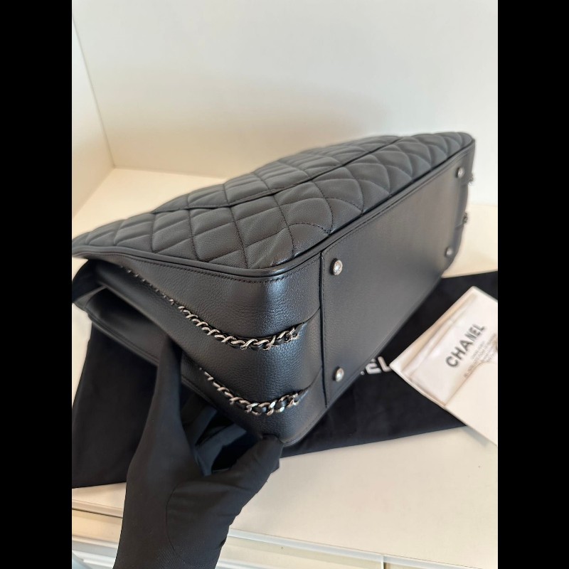 Chanel tote 小牛皮黑色-6