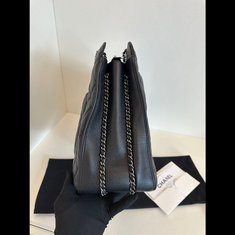 Chanel tote 小牛皮黑色-7