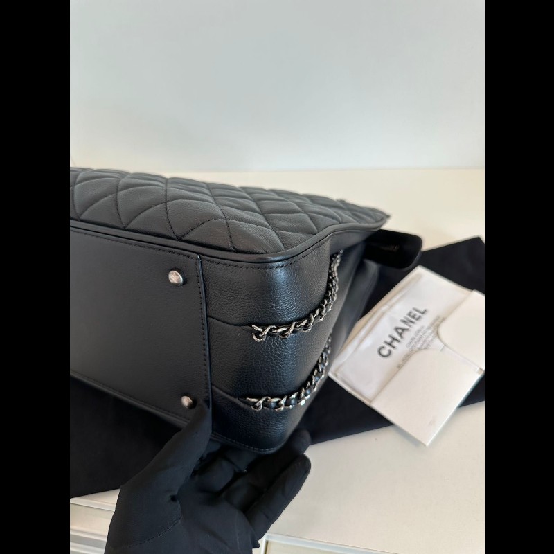 Chanel tote 小牛皮黑色-8