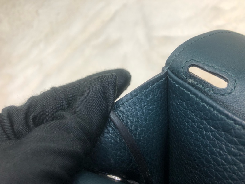 Hermes Halzen 25 松栢綠 銀扣 XB913-8