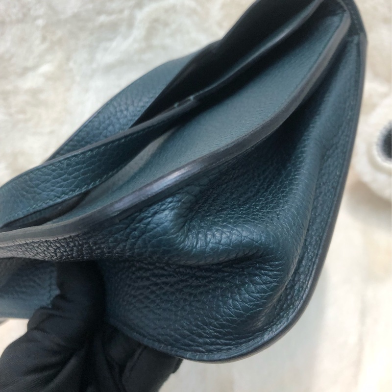 Hermes Halzen 25 松栢綠 銀扣 XB913-9