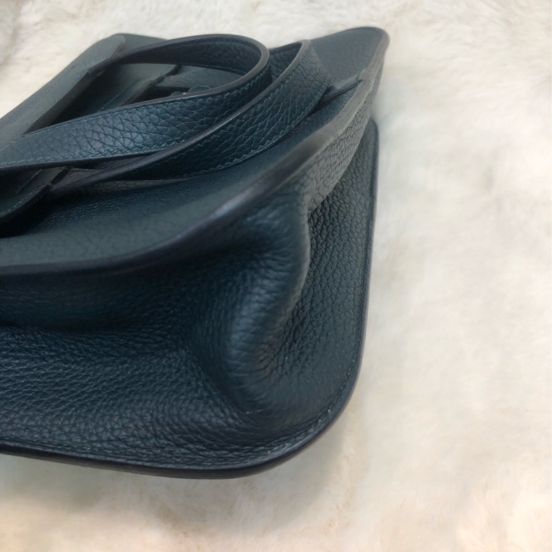 Hermes Halzen 25 松栢綠 銀扣 XB913-10