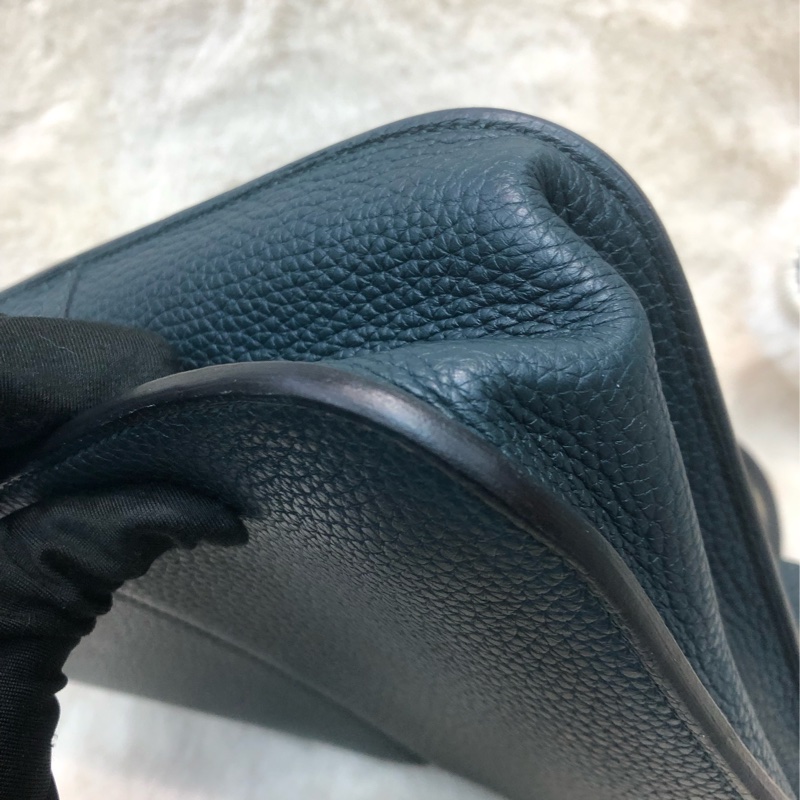 Hermes Halzen 25 松栢綠 銀扣 XB913-12