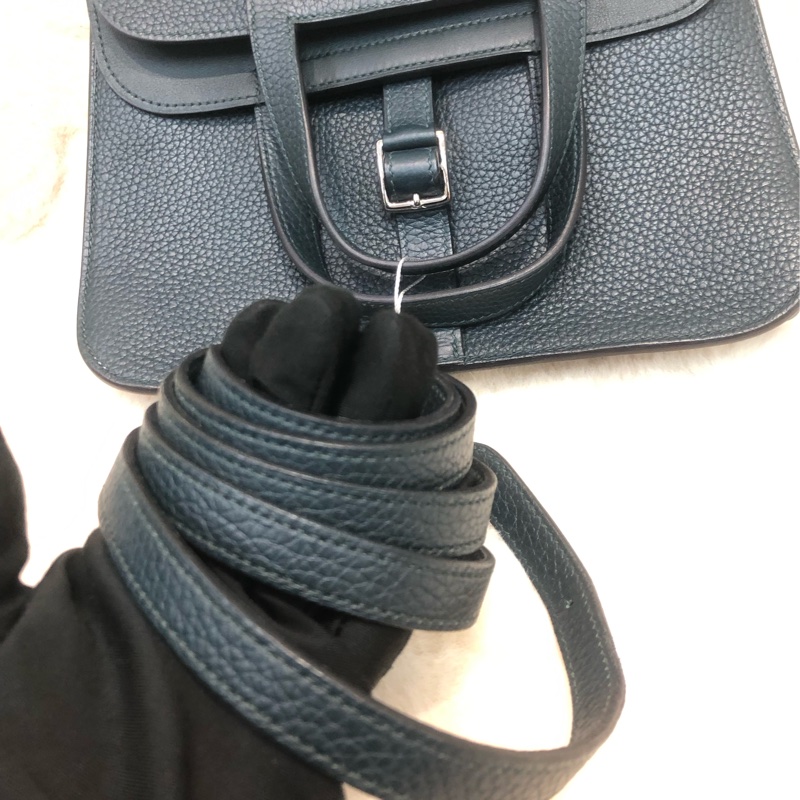 Hermes Halzen 25 松栢綠 銀扣 XB913-14