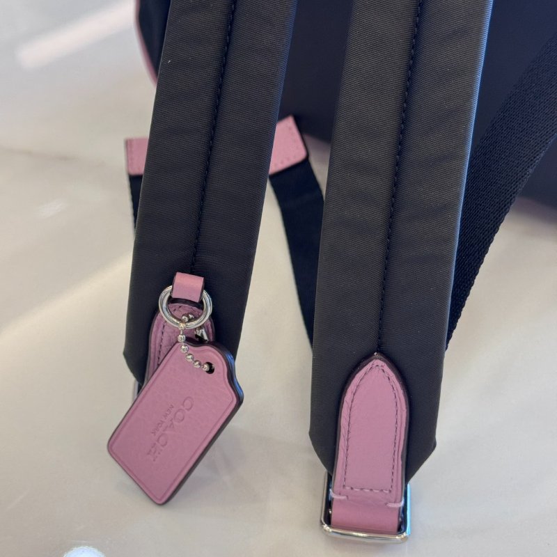 *SHIHNA名牌精品* Coach Charlie 粉色荔枝紋皮後背包-2