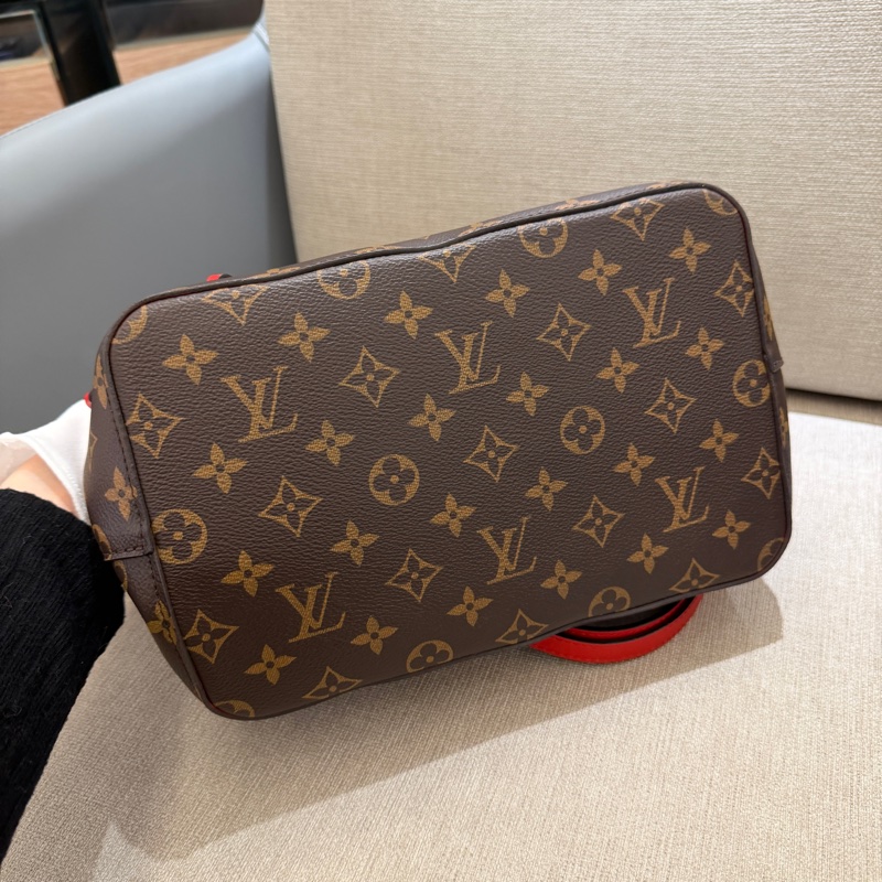 LV NeoNoe MM 老花紅水桶包-3