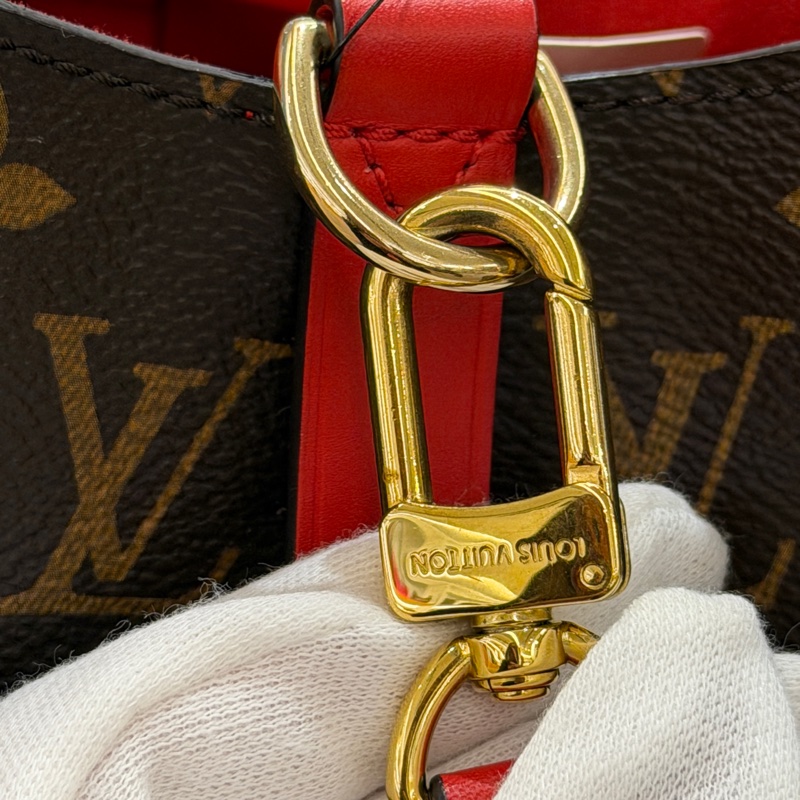 LV NeoNoe MM 老花紅水桶包-7