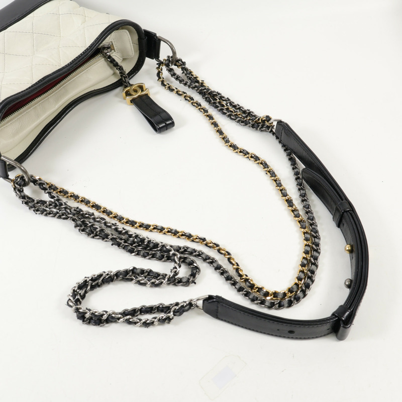 CHANEL 牛皮皮革Gabrielle Small鏈帶肩背袋-3