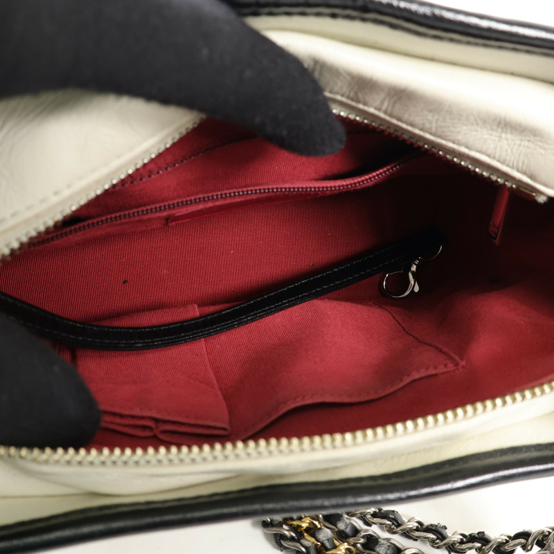 CHANEL 牛皮皮革Gabrielle Small鏈帶肩背袋-8