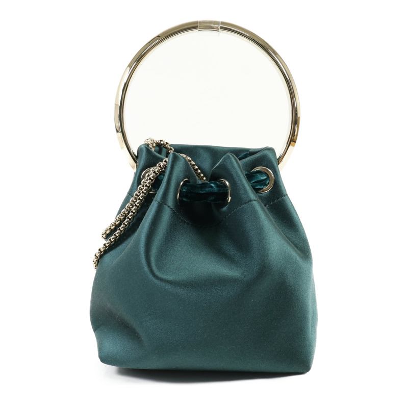 JIMMY CHOO Velvet/Satin Bon Bon Mini Bag金扣手挽肩背兩用袋-1