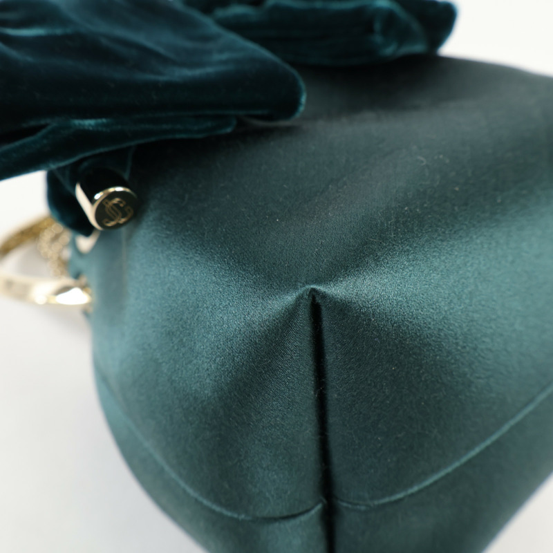 JIMMY CHOO Velvet/Satin Bon Bon Mini Bag金扣手挽肩背兩用袋-4