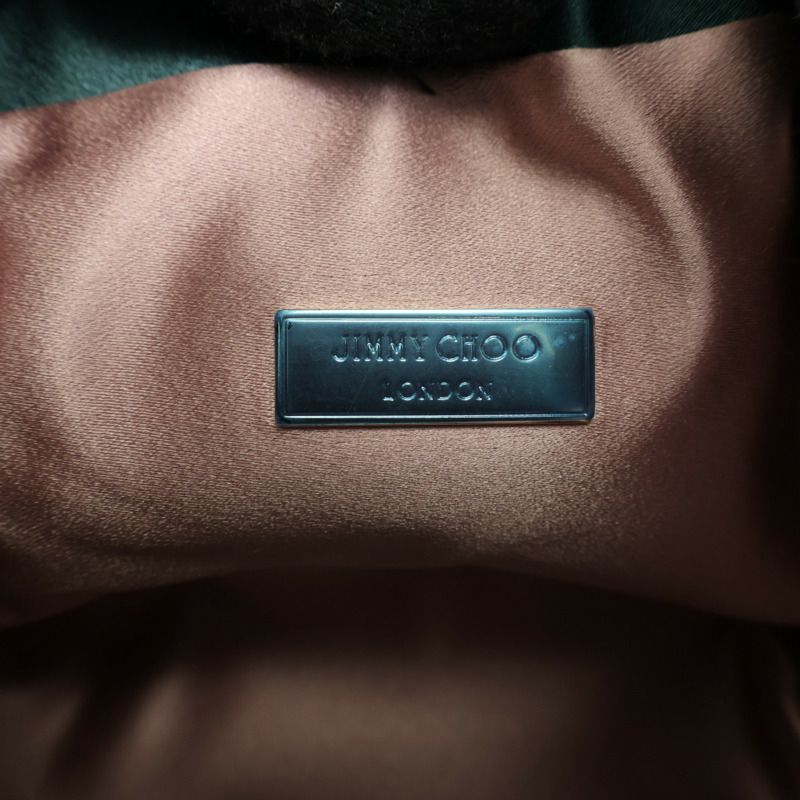 JIMMY CHOO Velvet/Satin Bon Bon Mini Bag金扣手挽肩背兩用袋-9