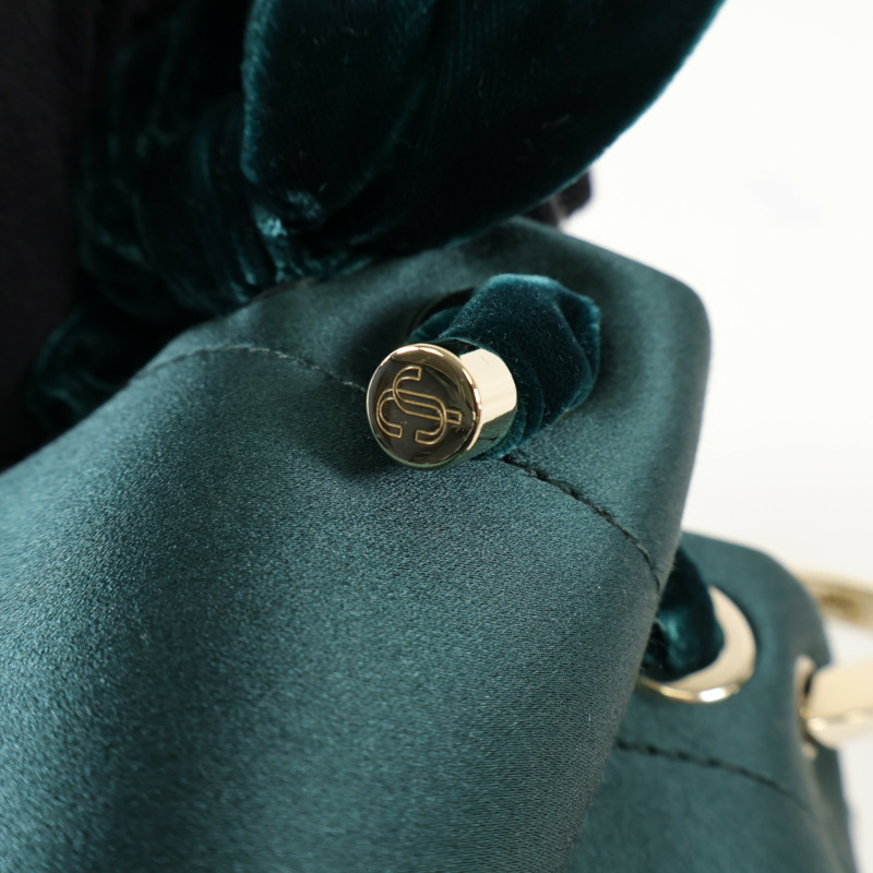 JIMMY CHOO Velvet/Satin Bon Bon Mini Bag金扣手挽肩背兩用袋-11