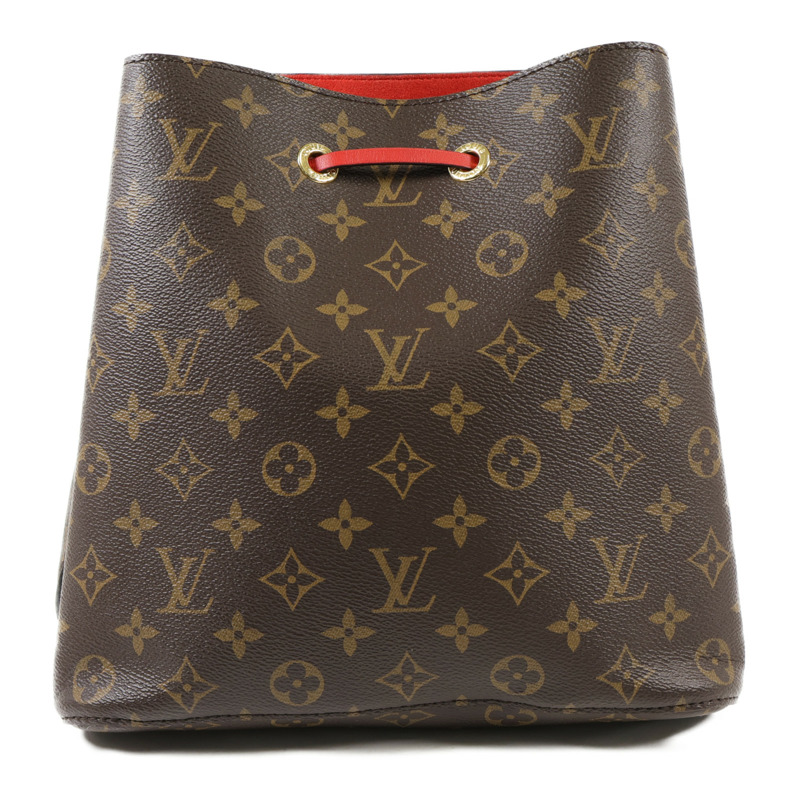 LOUIS VUITTON Monogram Neo Noe Bucket Bag金扣肩背袋Coquelicot-1